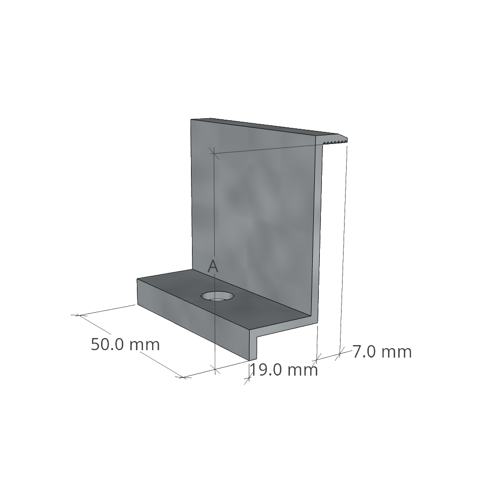 Klamra skrajna 50x38 mm