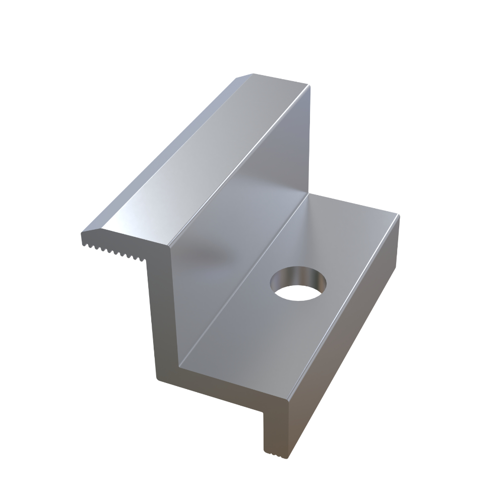 Klamra skrajna 60x30 mm srebrna